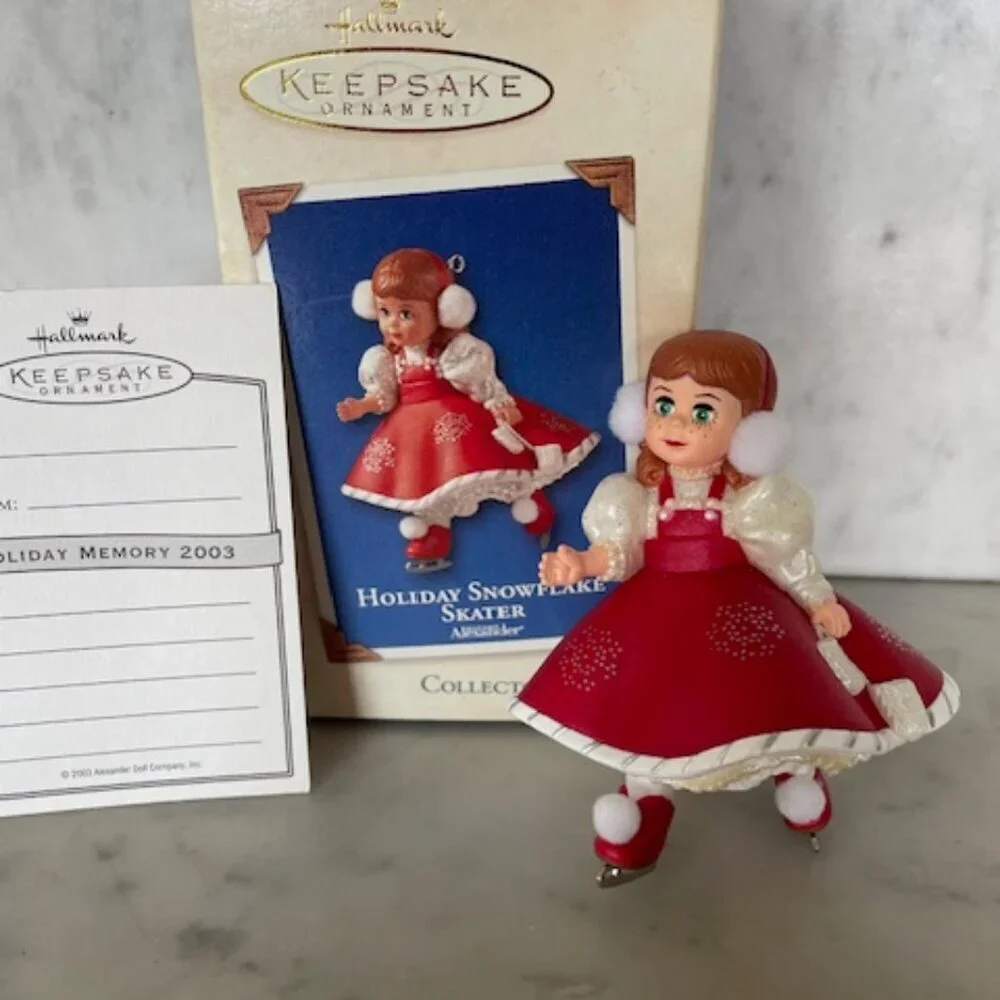 HALLMARK Madame Alexander 2003 Holiday Snowflake Skater Ornament #8 IOB